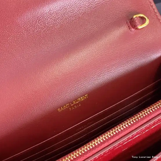 Tony Luxuries CROCODILE-EMBOSSED YSL LEATHER IN SUNSET SHINY 0520